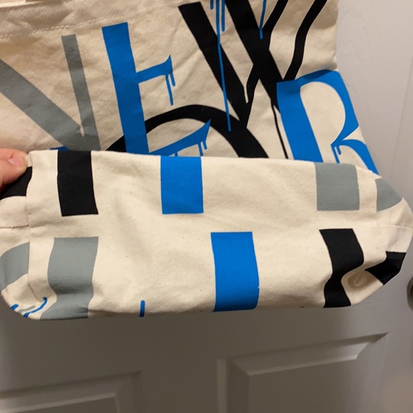 Blue and Cream Tote Bag - Picture 3 of 5